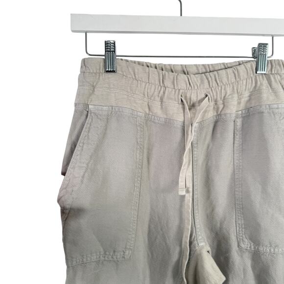Standard James Perse Relaxed Canvas Linen Pant Silver Beige Womens 1 US Small - Picture 4 of 9